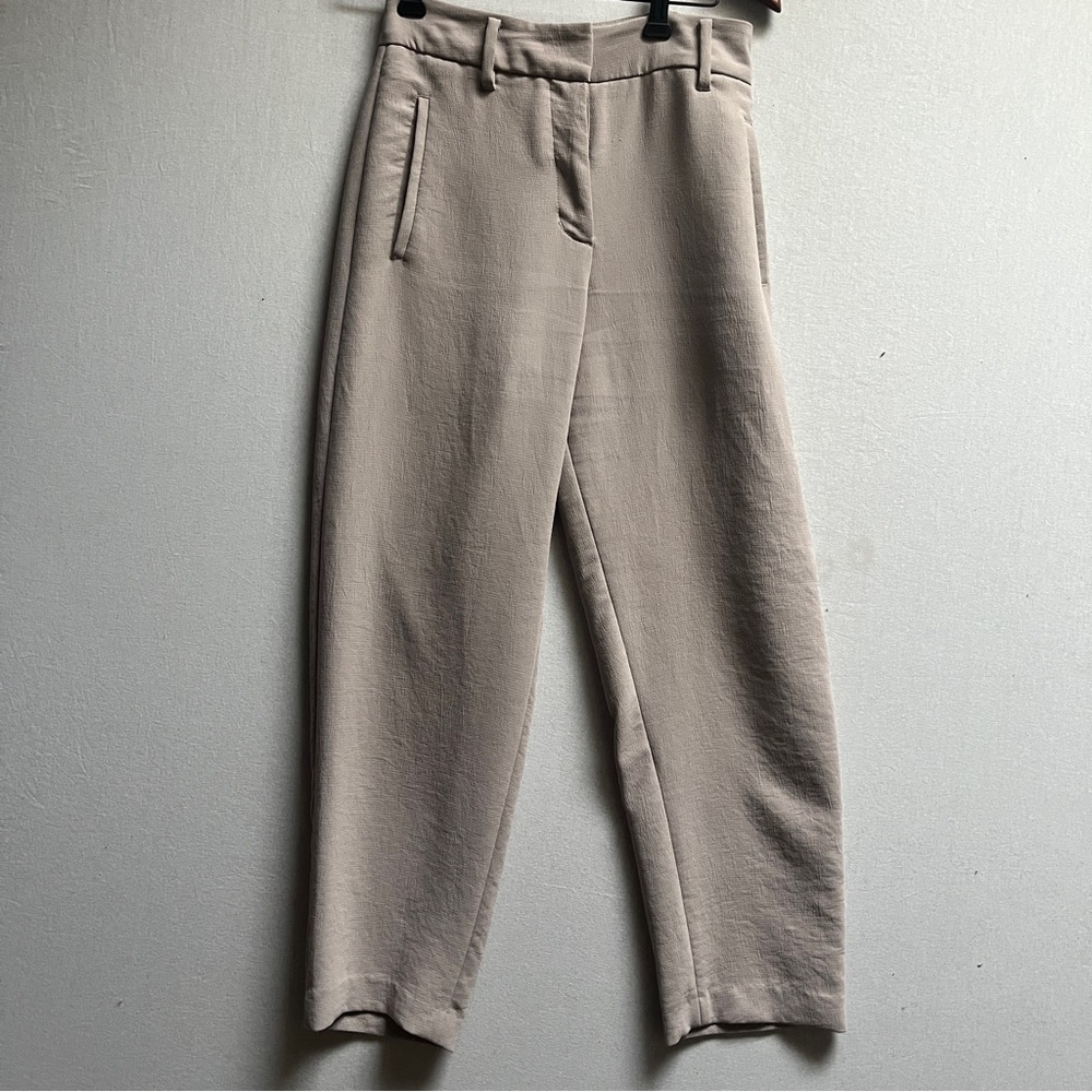 Wilfred Aritzia Jallade Taupe Faux Suede Trousers Pants 2